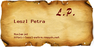 Leszl Petra névjegykártya